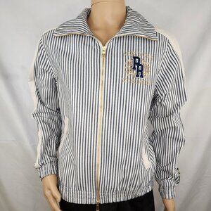 PUMA X RHUIGI T7 Summer Striped Zipper Front Jacket In Inky Blue Men Size Medium